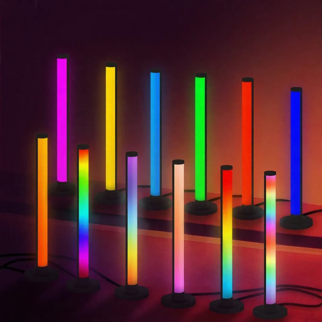 מנורת שולחן LED RGB רגישה לסאונד עם שליטה באפליקציה