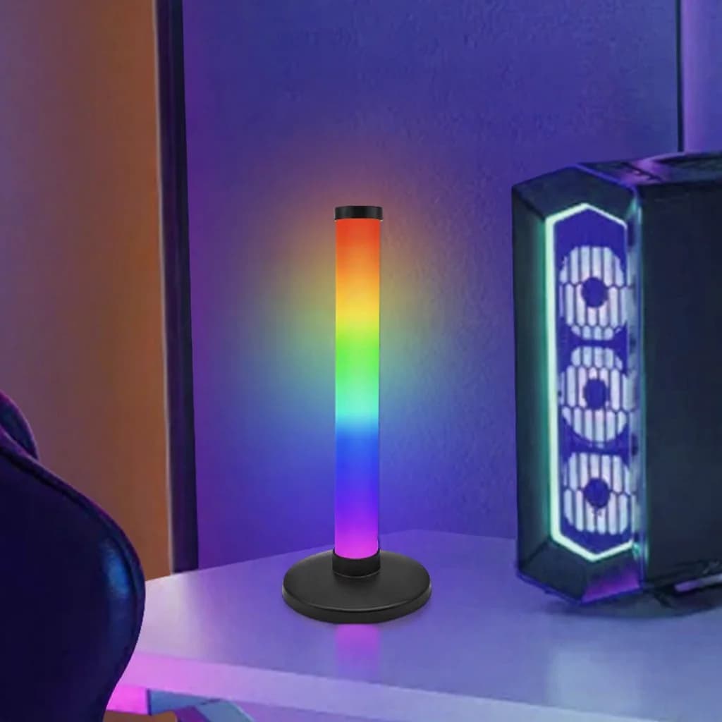 מנורת אווירה RGB ריאקטיבית לקול לעמדת גיימינג שולחנית
