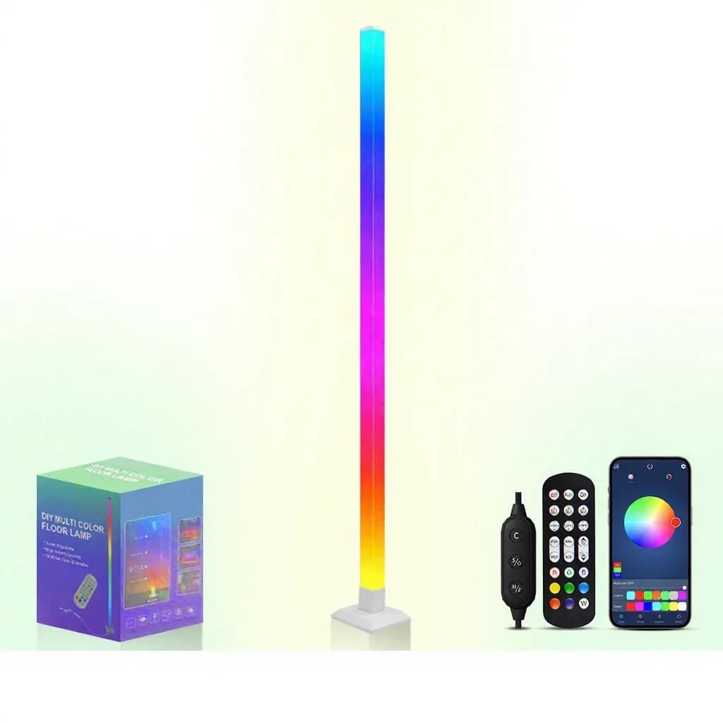 מנורת רצפה חכמה RGB עם סנכרון מוזיקה ואפליקציה
