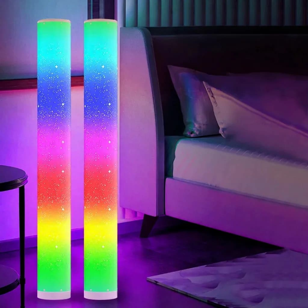 מנורת רצפה LED RGB עם אפקט כוכבים ושלט רחוק