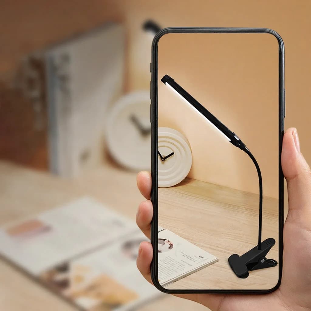 מנורת שולחן LED עם קליפס וחיבור USB לקריאה ולימודים