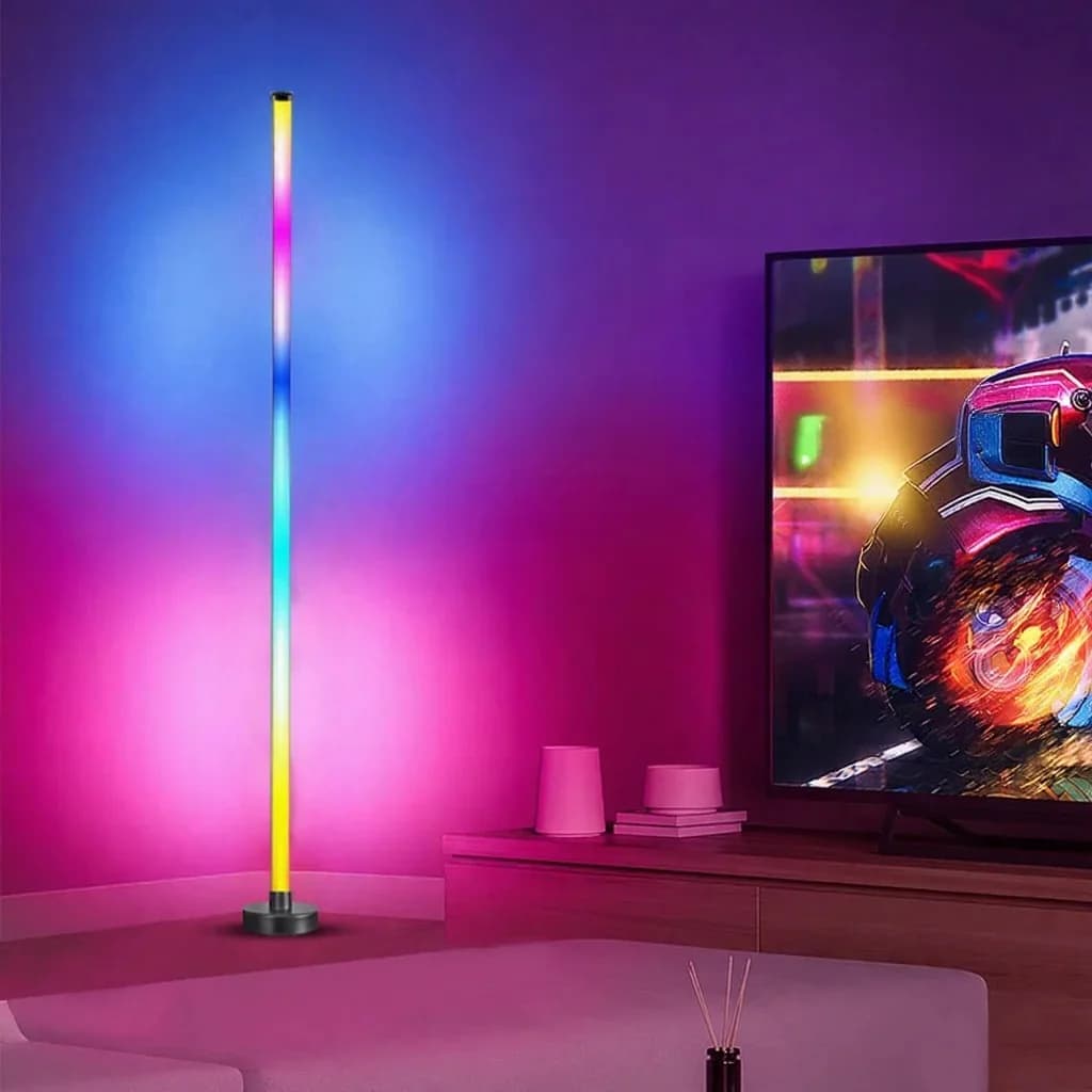 מנורת עמוד RGB משנה צבעים עם סנכרון מוזיקה ואפליקציה