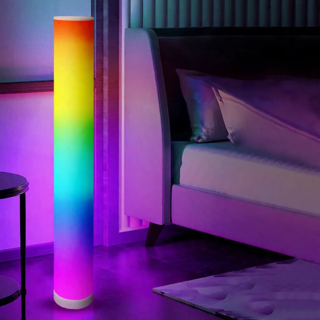 מנורת רצפה גלילית RGB עם שלט וסנכרון מוזיקה