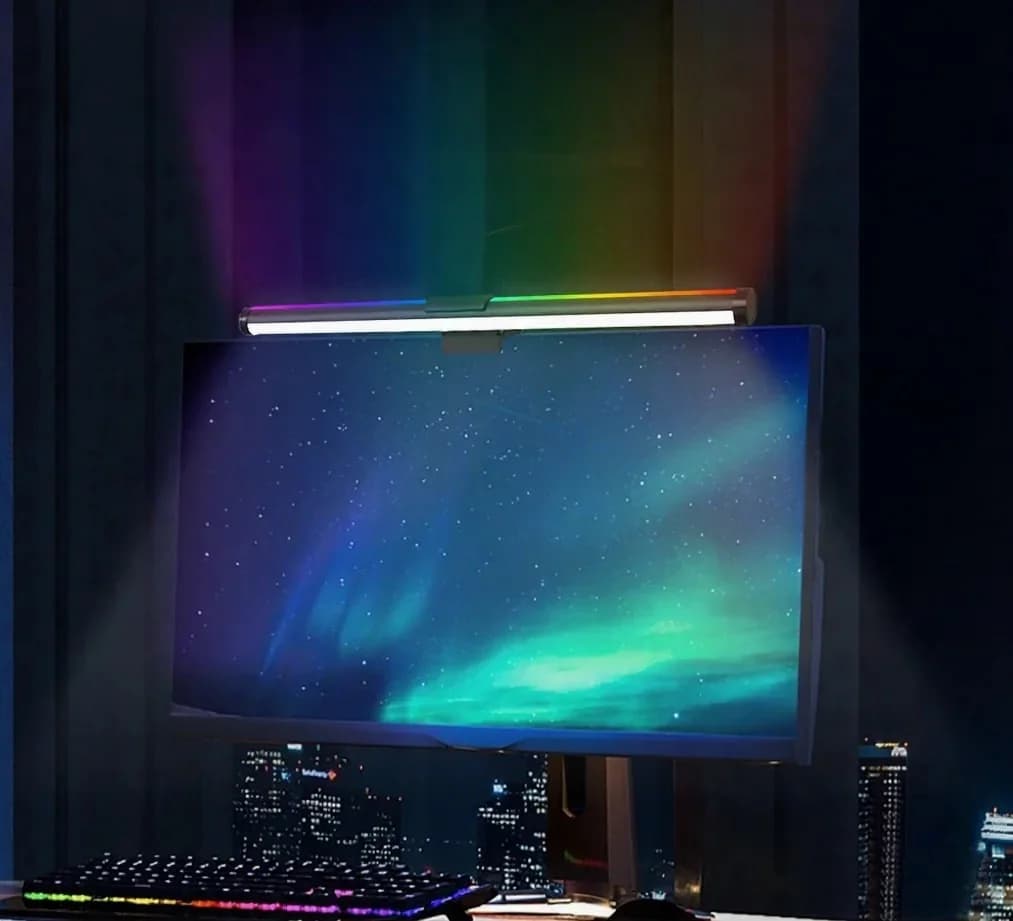 בר תאורה LED למסך מחשב, מופעל USB, למשרד ולשולחן עבודה