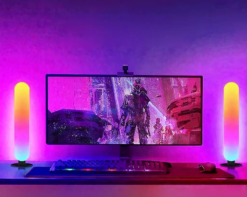 תאורת אווירה RGB LED עם סנכרון מוזיקה ב-Bluetooth ושליטה באפליקציה