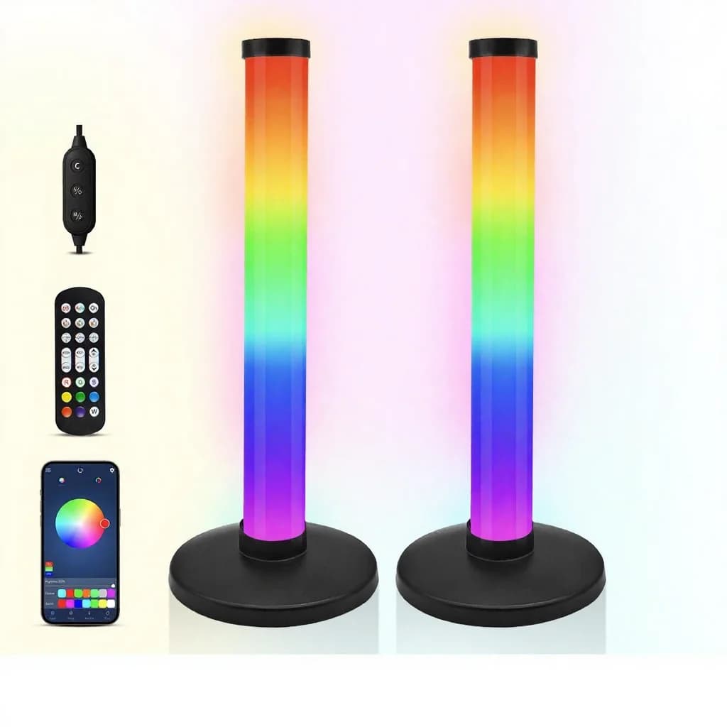מנורת אווירה RGB עם סנכרון קול ושליטה באפליקציה לשולחן
