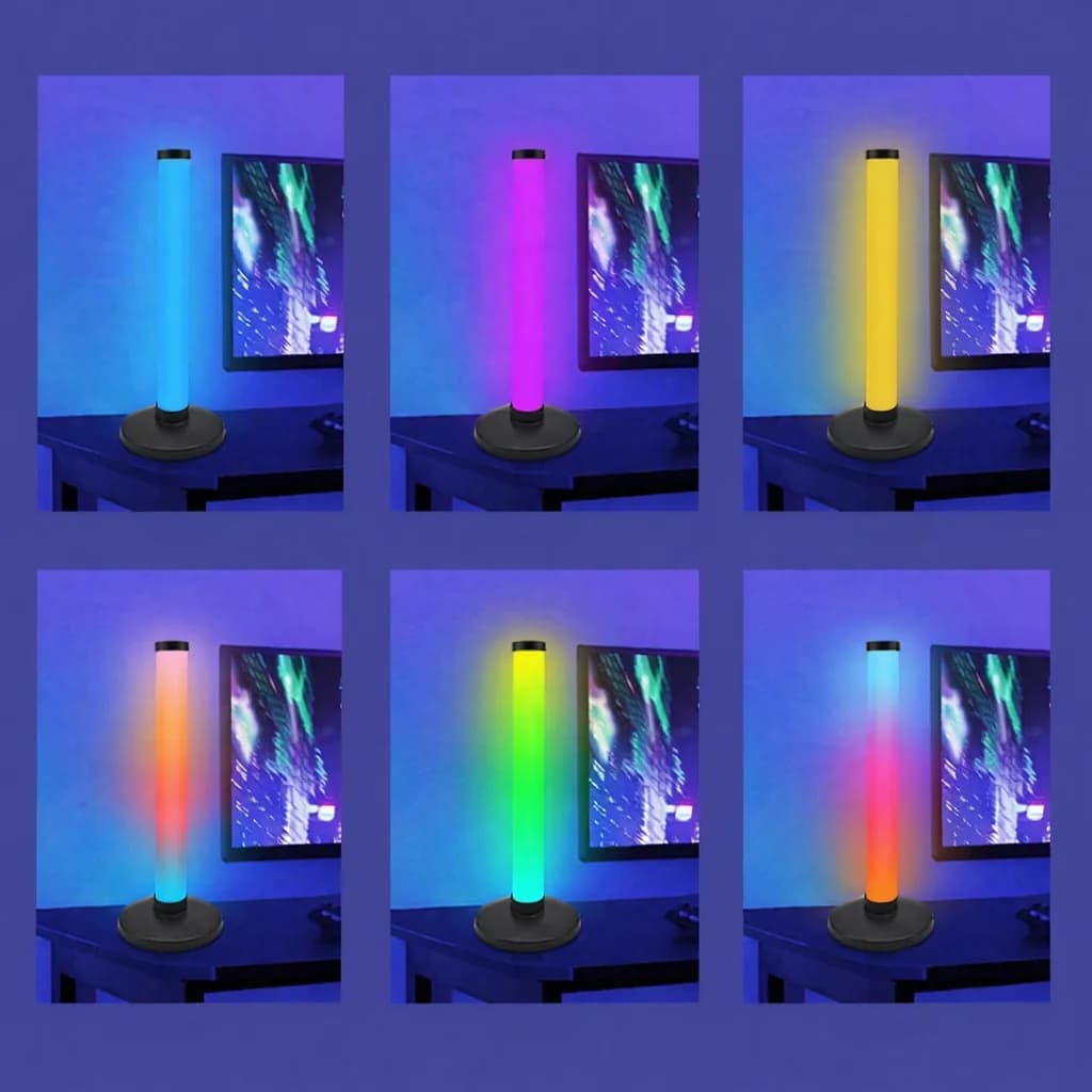 מנורת אווירה RGB ריאקטיבית לקול לעמדת גיימינג שולחנית