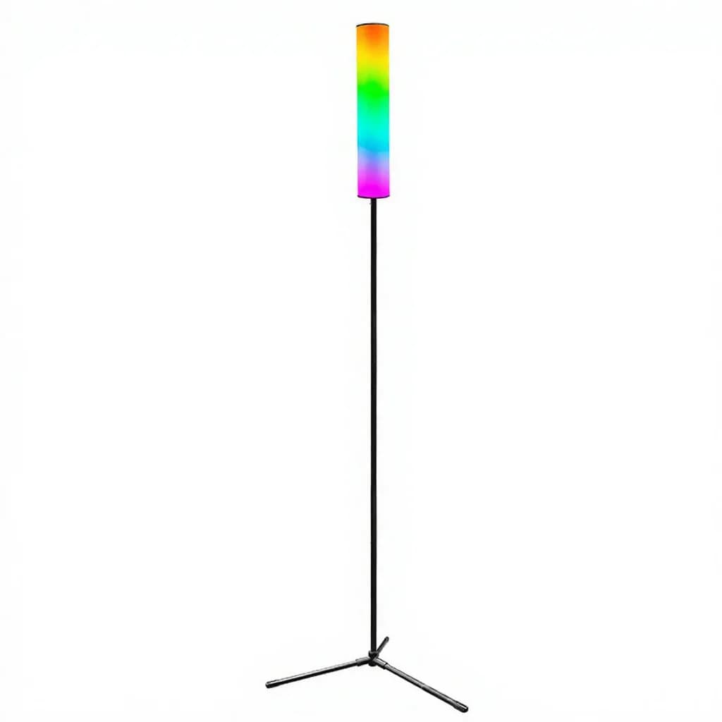 מנורת רצפה משולשת RGB LED עם שלט רחוק