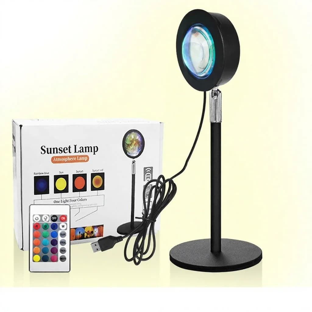 מנורת הקרנה USB שקיעה RGB לאווירה