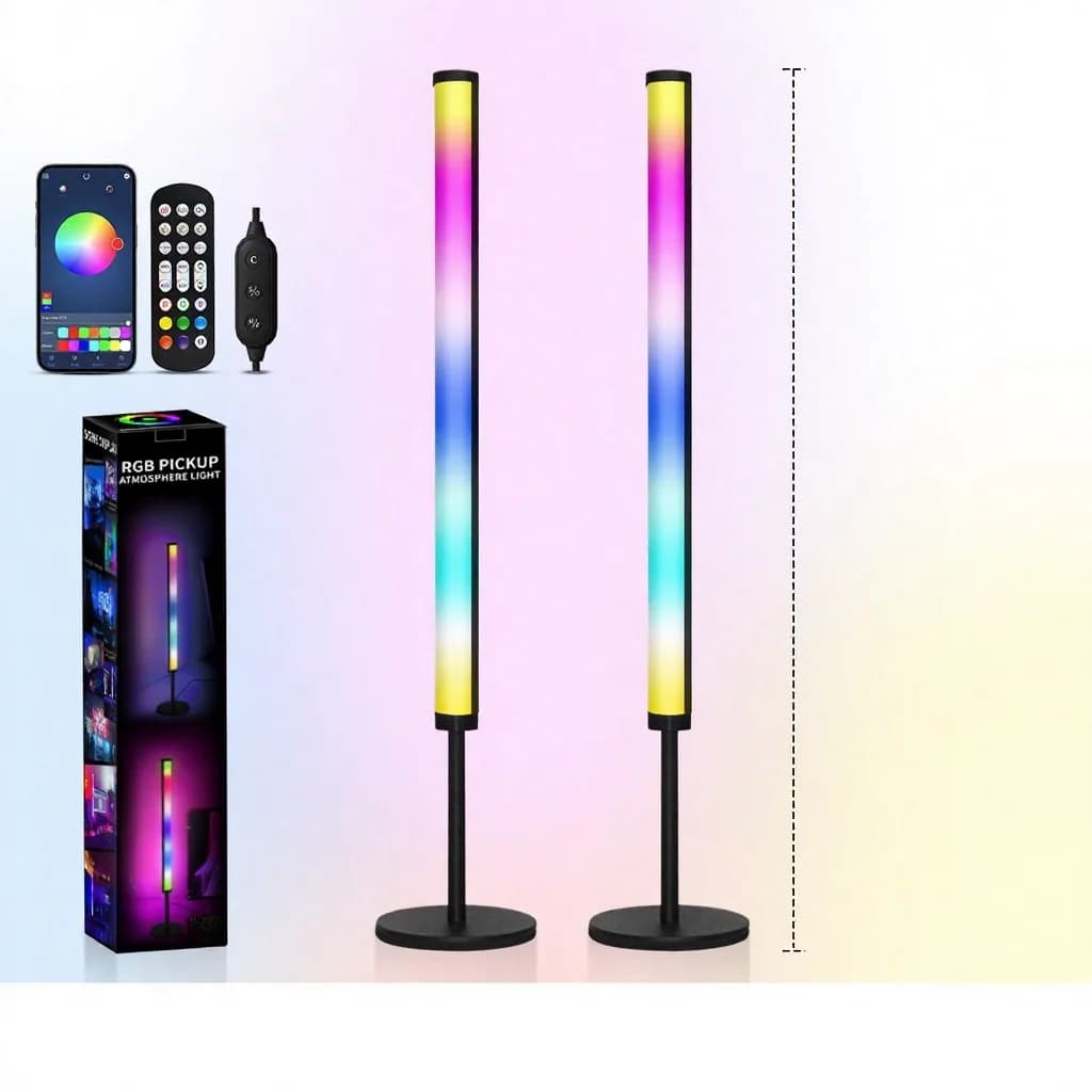 מנורת אווירה שולחנית LED RGB עם סנכרון מוזיקה ושליטה באפליקציה