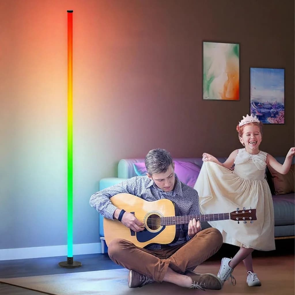 מנורת רצפה LED RGB עם שליטה דרך אפליקציה לסלון