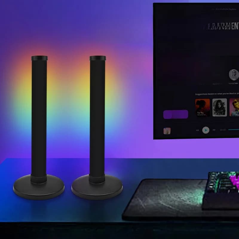 מנורת אווירה RGB עם סנכרון קול ושליטה באפליקציה לשולחן