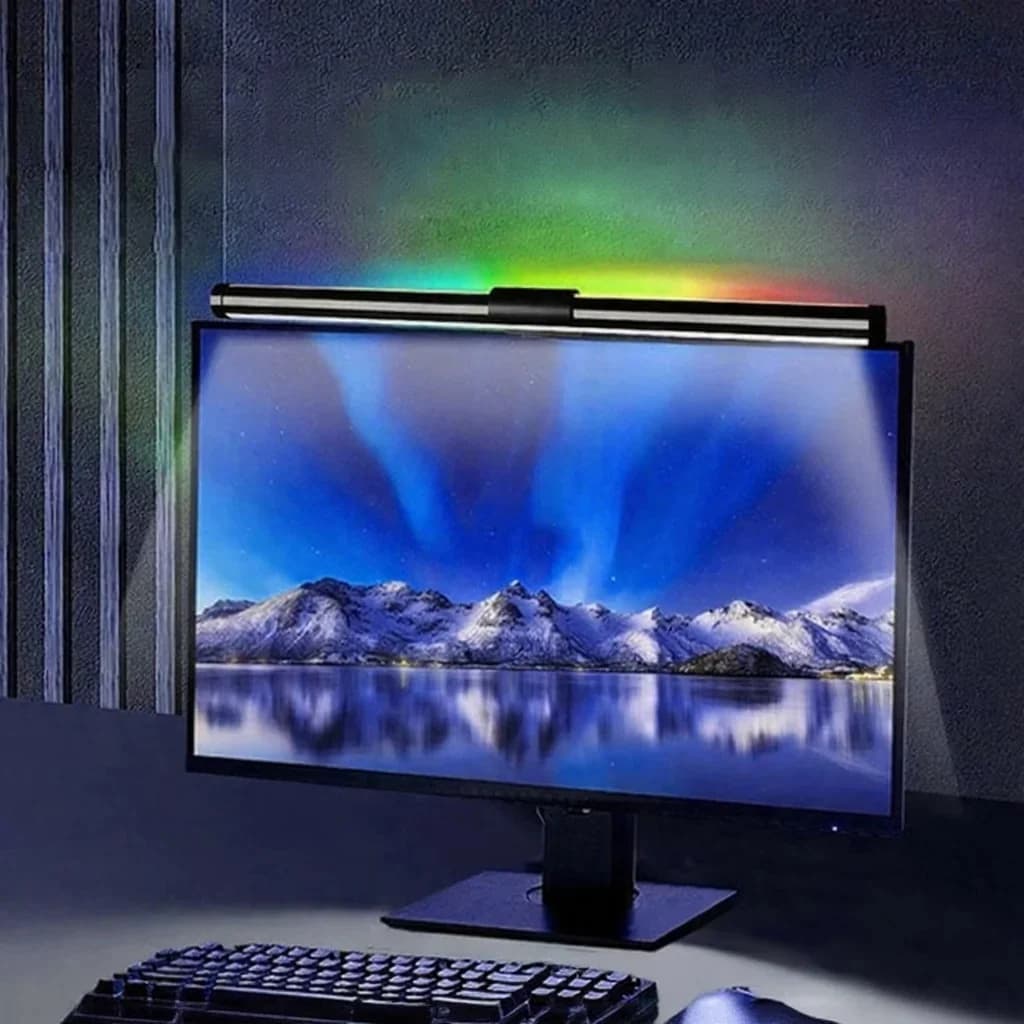 בר תאורה LED למסך מחשב, מופעל USB, למשרד ולשולחן עבודה