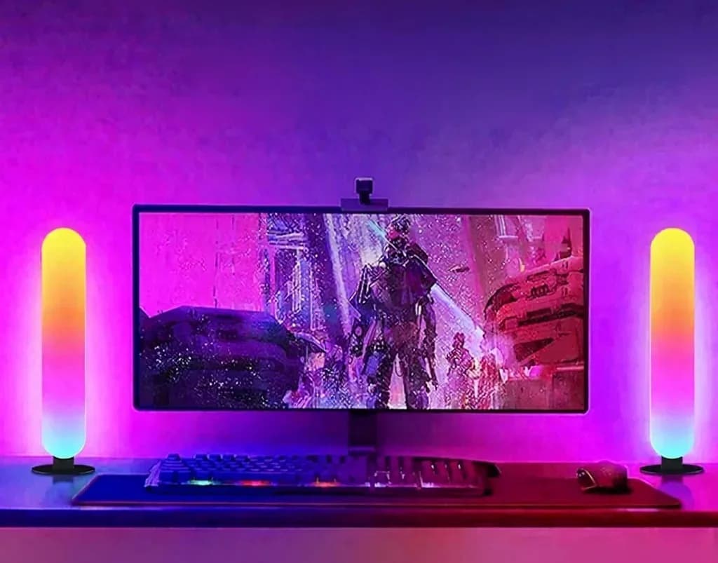 תאורת אווירה RGB LED עם סנכרון מוזיקה ב-Bluetooth ושליטה באפליקציה