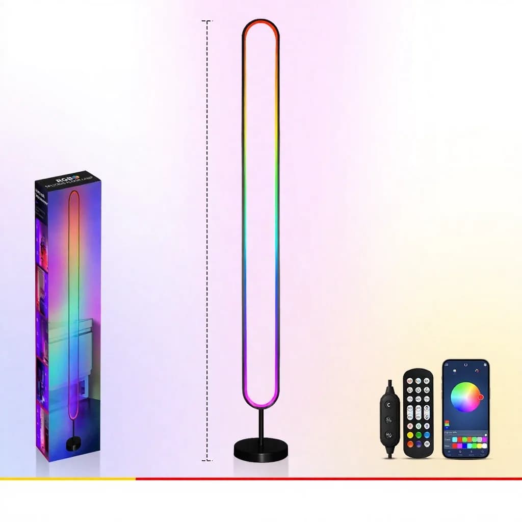 תאורת אווירה LED RGB מופעלת קול עם שליטה באפליקציה