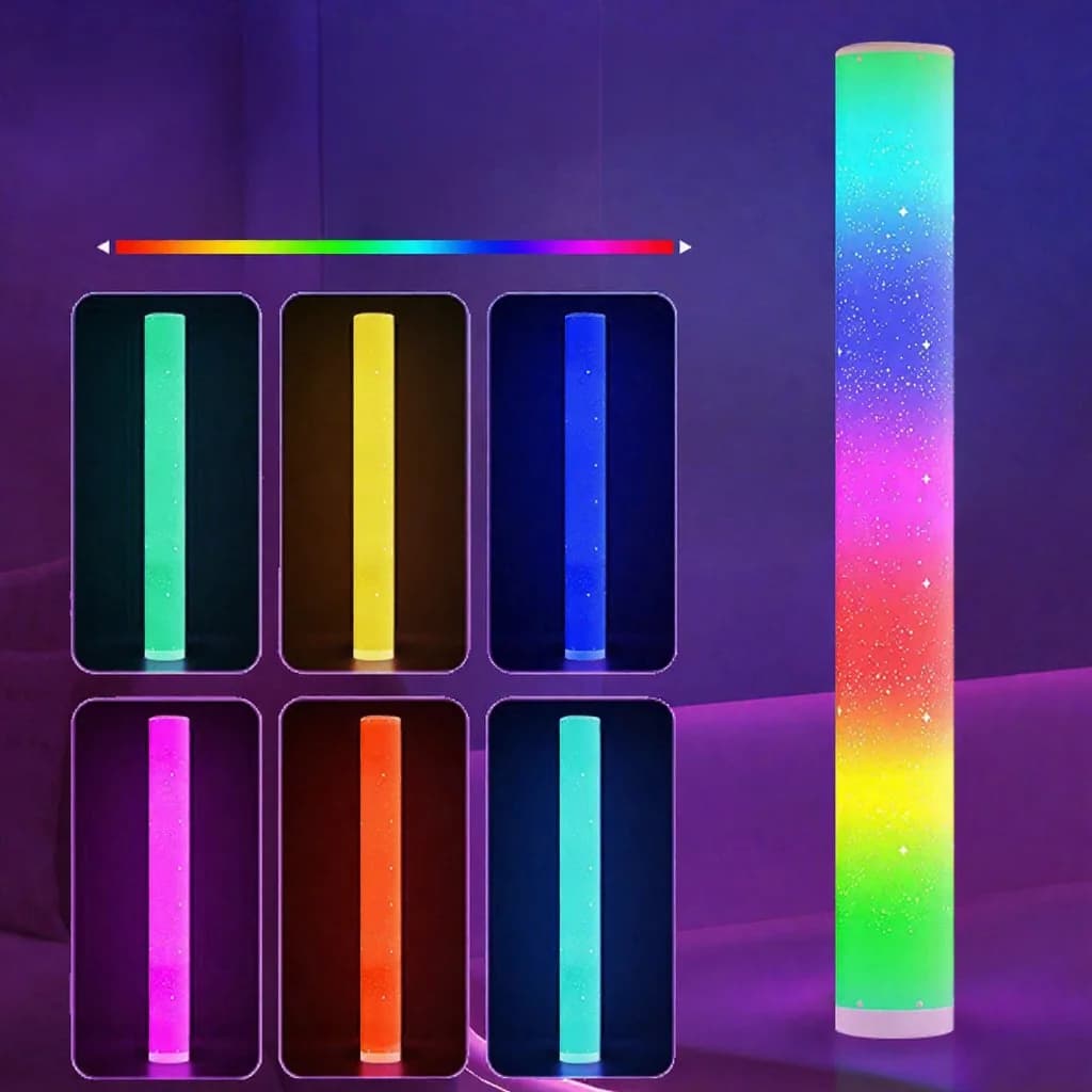 מנורת רצפה LED RGB עם אפקט כוכבים ושלט רחוק