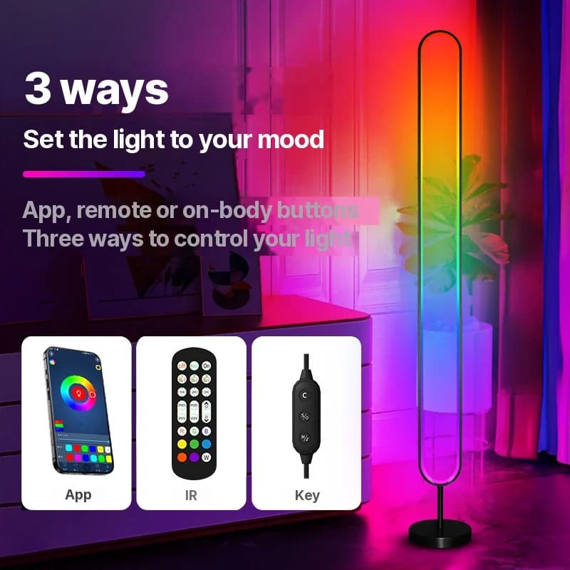 תאורת אווירה LED RGB מופעלת קול עם שליטה באפליקציה