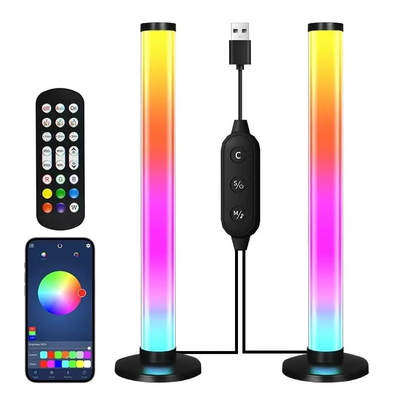 מנורת שולחן LED RGB רגישה לסאונד עם שליטה באפליקציה