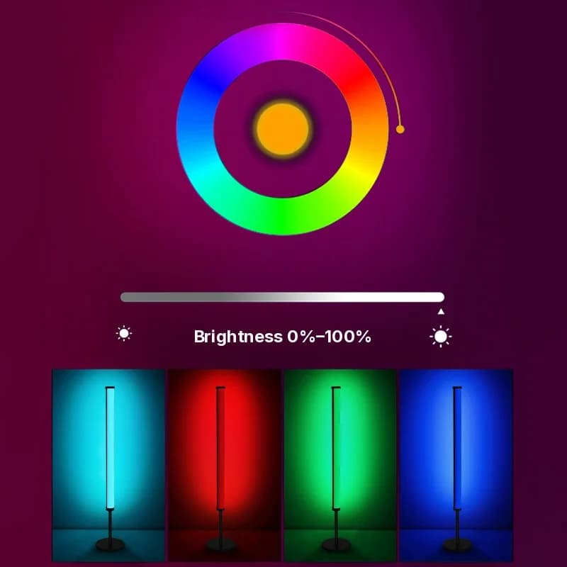 מנורת אווירה שולחנית LED RGB עם סנכרון מוזיקה ושליטה באפליקציה