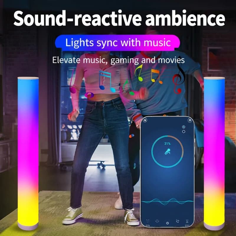 מנורת רצפה RGB לשחקנים עם שלט ואפליקציה