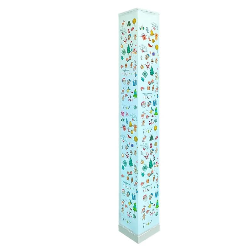 מנורת עמידה מרובעת עם שלט רחוק, תאורת אווירה LED לסלון