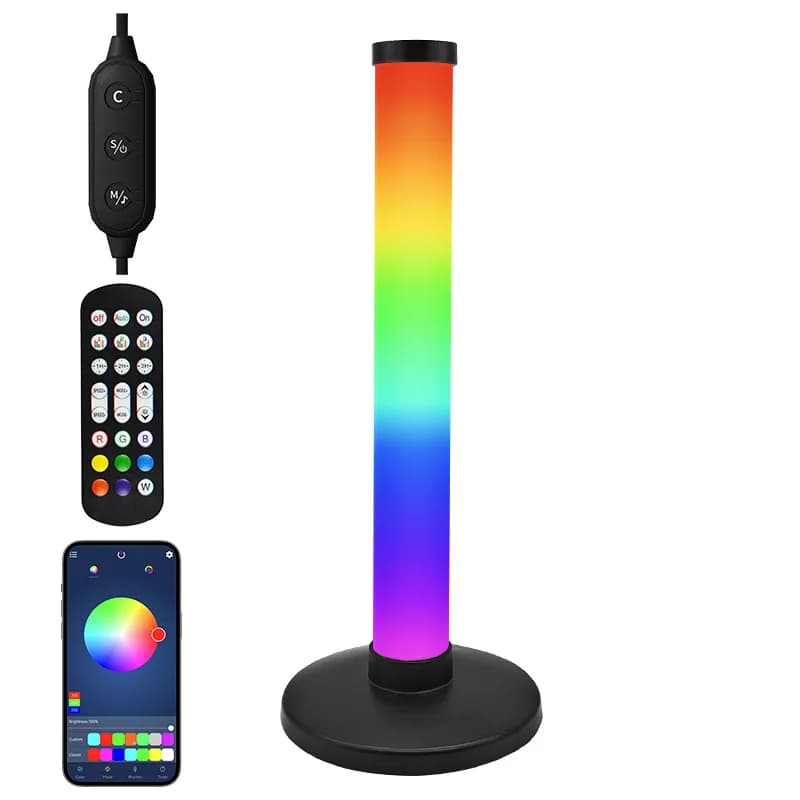 מנורת אווירה RGB ריאקטיבית לקול לעמדת גיימינג שולחנית